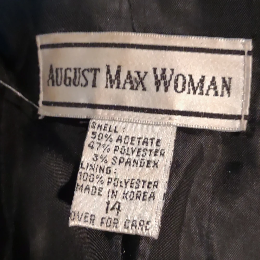 Woman Nlack Jacket by AUGUST MAC WOMAN. Size 14 - Picture 6 of 7